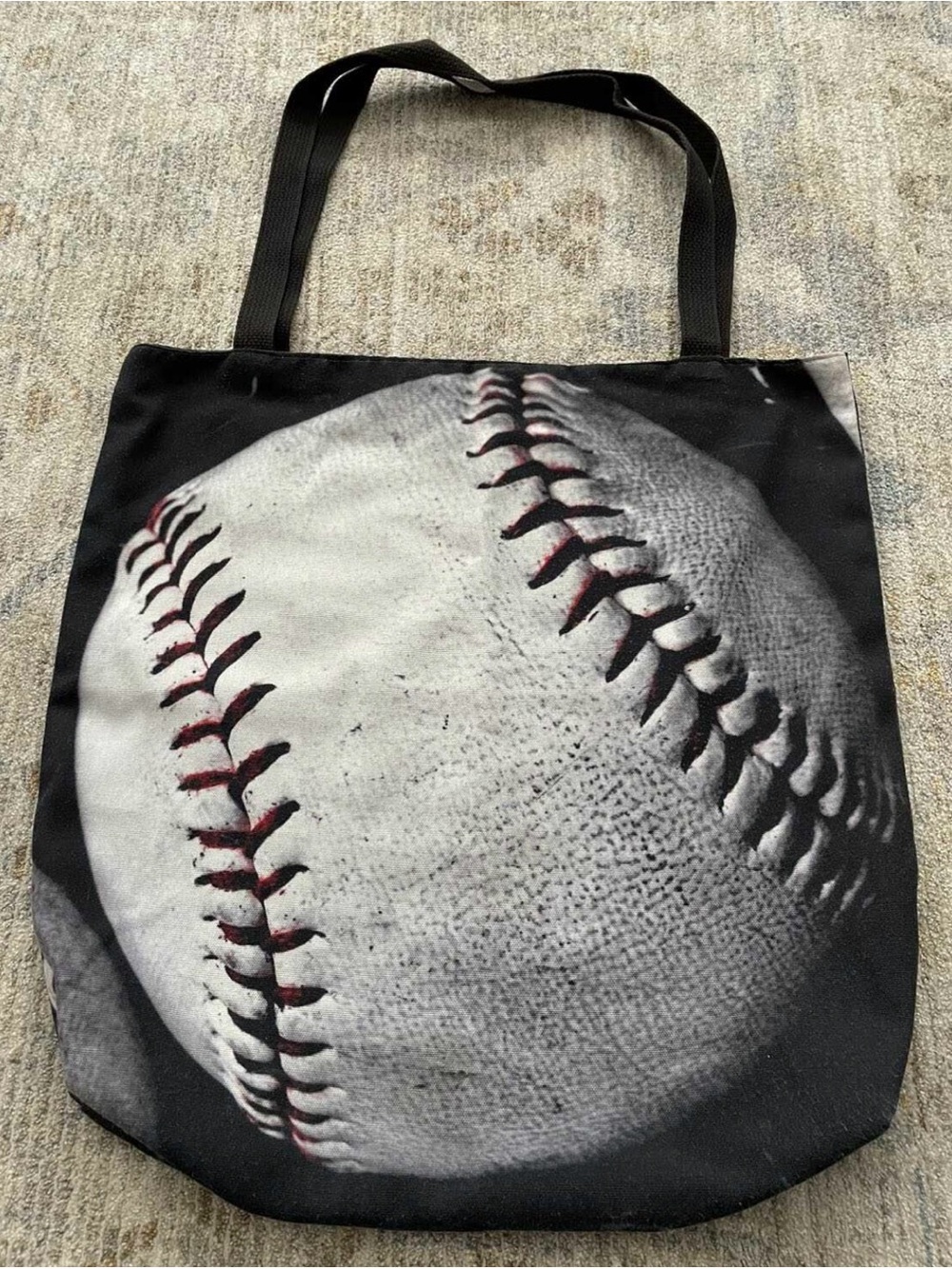 Baseball Graphic Tote Bag - Sporty Everyday Carry
